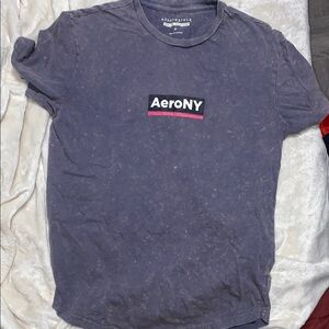 Aeropostale AeroNY Distressed T-Shirt - Dark Blue